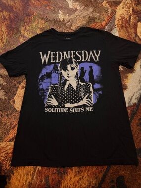 Wednesday Graphic Short-Sleeve Tee - Black